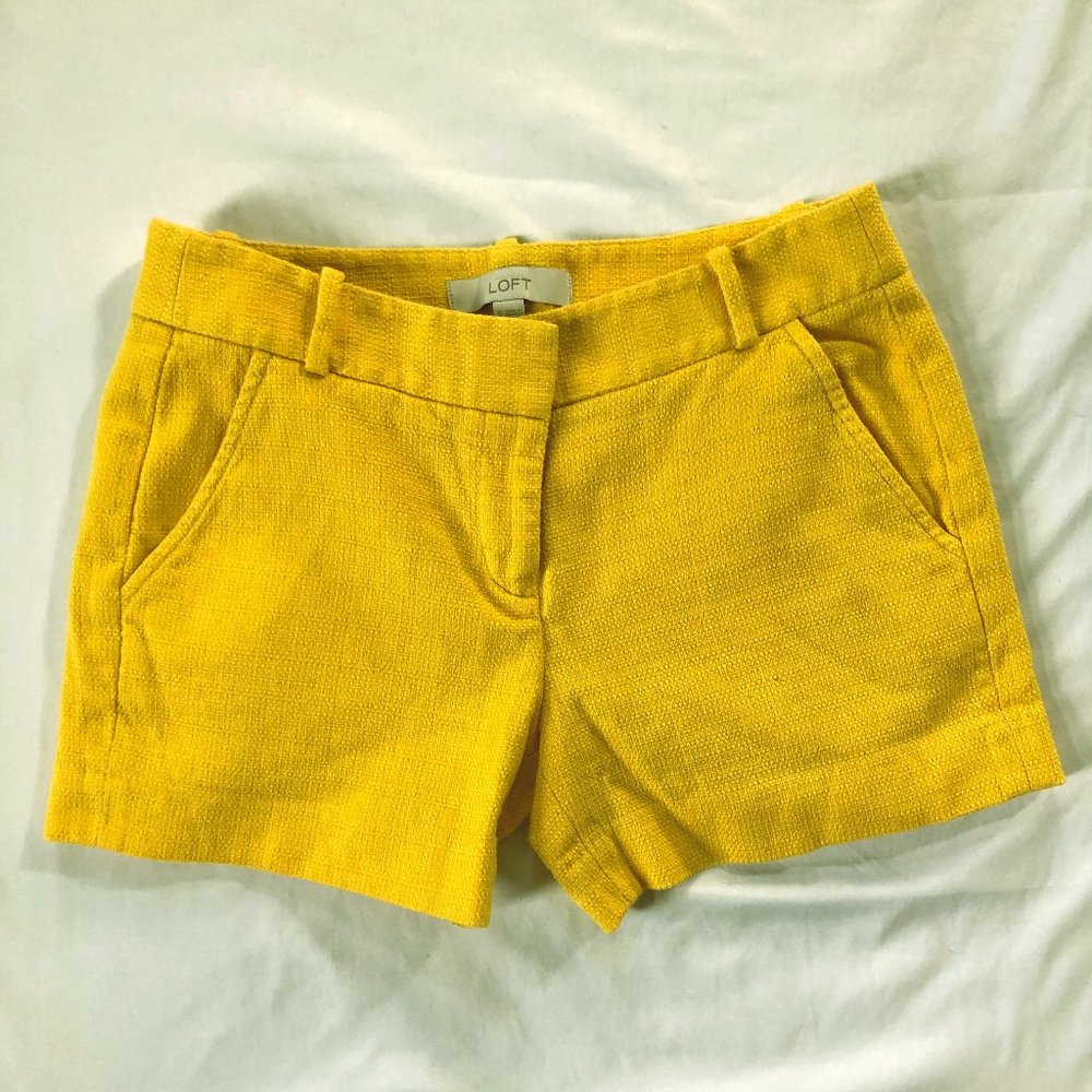 LOFT Mustard Yellow Shorts